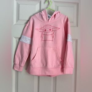Star Wars Baby Yoda pink sweatshirt girl size 5/6